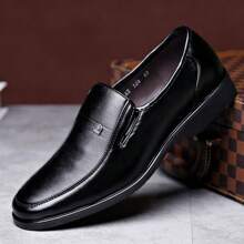 Men's Simple Business Casual Shoes A Slip-On Loafers - màu đen - Xem 4