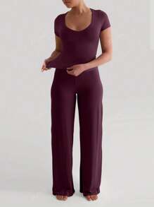 Pantalon de femme XLLAIS, mode, taille haute élastique, jambes droites longues