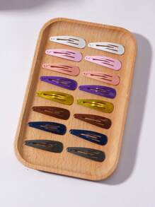 30pcs Candy Colors Butterfly Clips, Simple Rainbow Oil Drop Hair Clips, Cute & Sweet For Girls