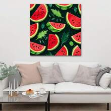 1 Piece Home Kitchen Wall Decor Framed Canvas Watermelon Pattern Home Decor Framed Canvas Wall Art Paintings For Living Room - Canvas Framed Print Wall Artworks Bedroom Decoration Office Wall Decor