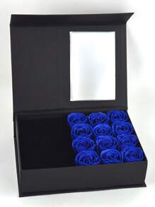 1pc Ins Style Rose Gift Boxes (Jewelry Not Included), Rose Material, Gift Box Material Is And Paper, Can Be Matched With Various Jewelry, Ins Style, Light Luxury, High-End, Gift Box Suitable For Home Decoration, Wedding Gifts, Wedding Anniversary Gifts, Girlfriend Gifts, Mother's Day Gifts.
