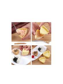 1 Piece Semi-Circular Rice Ball Mold, Classic Triangle Rice Ball Mold Maker Sushi Mold Rice Former And DIY Bento Box Tools, Plastic Rice Spoon For Japanese Boxed Bento, Home DIY Stamping Mold. - Multicolor - View 8