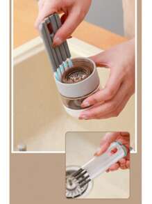 1pc/5pcs/10pcs Multi-Functional Bendable Handle Cup Cleaning Brush, Household Groove Crevice Brush, Grout Cleaning Brush, No Dead Angle Cup Brush - Multicolor - View 9