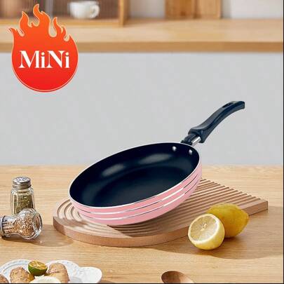 Mini 16cm Aluminum Non-Stick Frying Pan, Lightweight & Fast Heating, Suitable For Single Serving Cooking On Gas Stove