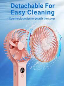 sweetfull 6-Speed Handheld Portable Fan With LED Display, Personal Mini Travel Fan With Power Bank, USB Rechargeable, Foldable, Suitable For Summer Cooling And Beach Travel,Spring Summer Picks,Brides Maid Gifts,Room,Bedroom Decor,Beach,Travel,For Men,For Women,Vacation,Cute Stuff,Mother's Day Gift,Bedroom Decor,Garden,Kitchen Decor,Summer,Beach,Travel Essentials,Room Decor,Squishy,Graduation - Other Colours - View 7