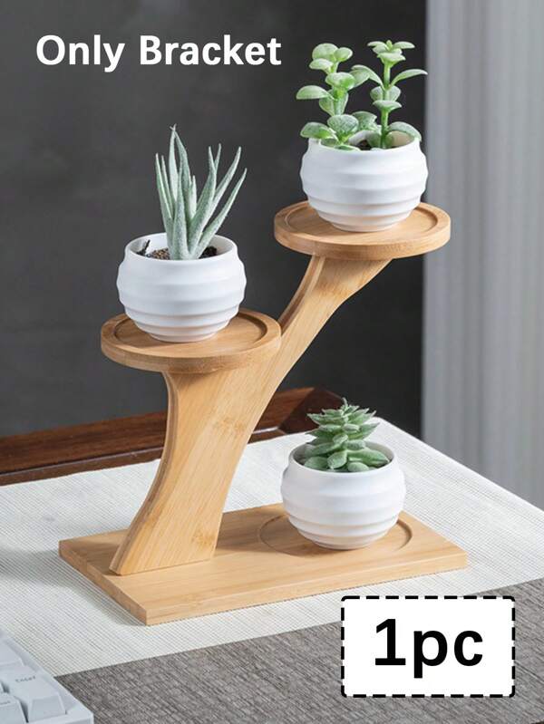 Multifunctional Bamboo Plant Stand – 1-Tier Flower Rack For Indoor & Outdoor Use – Sturdy Wooden Shelf For Succulents, Potted Plants, Herbs, And Bonsai – Space-Saving Organizer For Living Room, Office, Balcony, Patio, And Garden – Ideal Gift For Plant Lovers & Home Decor Enthusiasts