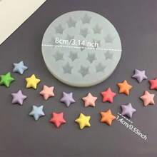 迷你创意蜡烛制作 1 件五角星爱心气球花半圆形硅胶模具手工制作 DIY 胶水石膏装饰模具耳环制作模具 DIY 蜡烛香皂花卉形状工艺工具树脂蜡装饰模具蜡烛制作 - 白色 - 查看 9