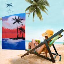 1pc Ultra-Fine Fiber Soft Quick-Drying Beach Towel, Sand-Proof, Anti-UV, Super Absorbent, Oversized, Fashionable Print, Multifunctional Beach Towel, Suitable For Travel, Swimming, Yoga, Bathing - One Towel, Multiple Uses, Shared By The Whole Family - Multicolor - View 18