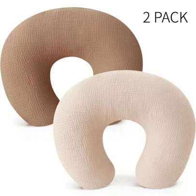 Cotton Muslin Nursing Pillow Cover, Soft & Cute, Suitable For Nursing Pillow, Newborn Baby Boys & Girls