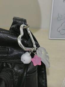 1pc Y2K Vintage Angel Wing Star Rabbit Keychain Pendant For Women Sweet Accessory For Bags Summer - Multicolor - View 4