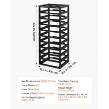 Plastic Storage Organizer, 6-Layer Or 10-Layer Large Capacity With Organizer Top, Black, PP Material Multi-Purpose Scrapbook Storage With 4 Removable Wheels Or No Wheels, Suitable For Office Essential Tools Crafts Supplies - 10 Layers, Without Boxes and Casters - View 7