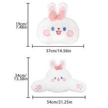 车用头枕腰靠垫汽车腰部支撑垫四季通用卡通兔子车用枕头舒适护颈