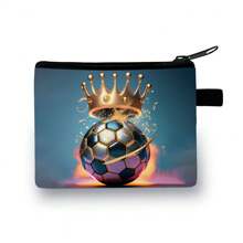 Coin Wallet In Colourful-Red/Blue/Black Festive Astronaut Printed Coin Wallet - Casual Style, Polyester Material - Multicolor - View 7