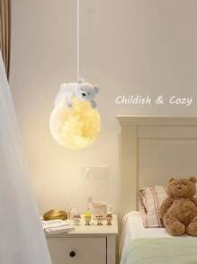 LED Cute Animal Children's Room Chandelier, G9 Light Source, 1.5m Adjustable Pendant Rope, Suitable For Children's Room, Bedroom, Corridor Decorative Lighting, Warm Atmosphere Light