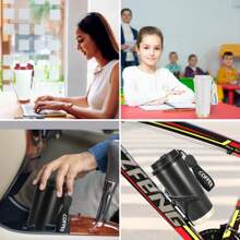 1pc Large Capacity Insulated Water Bottle With Rope, Double Mouth Stainless Steel Cup - Multicolor - View 8