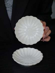 1/2/4 件陶瓷花卉图案调味品/蘸酱碟，复古风格调味品/莎莎酱/酱油/芥末酱托盘，多功能调味品盘，学校用品 - 多 - 查看 6