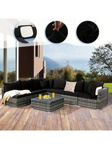 1pc Solid Color Milk Silk Elastic Sofa Cushion Cover, High Stretch Dustproof Universal Seasonal Use Suitable For Garden Patio Outdoor Rattan Sofa Seat Protector Slipcover