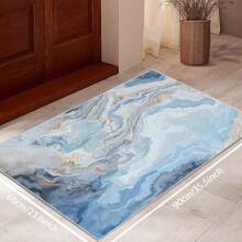 Local Rug, Luxurious Marble Pattern Rug With Backing, Machine Washable Rug, Dot-Plastic Backed, Room Rug, Bedroom, Home Office, Kids' Room, Playroom, Kitchen, Dining Room Mother's Day Home Bathroom Decor - Multicolor - View 19