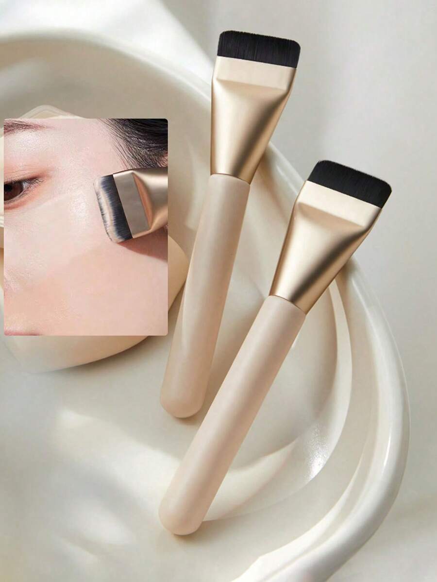 1pc Head Foundation Make-Up, Facial Mask, Flat Head, Ultra-Thin, Flat Head, Flawless, Bare Skin, Concealer - Multicolor - View 1