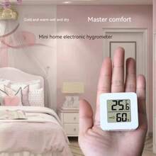 2pcs/4pcs Mini Indoor Thermometer Hygrometer Dry Humidity Temperature Gauge Digital Display Room Thermometer Humidity Meter, High Precision, Wall-Mounted, Compact, Portable - White - View 10