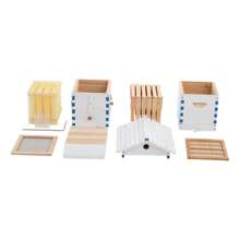 Starter Kit Cedar Bee Box Self-Flowing Honey Design Flow Beehive Bee Hive Boxes Painted White Beehive Mini Bee House - 1 - View 6