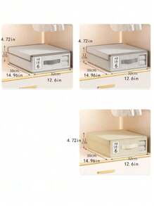 Non-Woven Fabric Bed Sheet Storage Box, Home Organization Drawer Storage Box, Blanket Bedding Storage Box, Foldable Bedding Storage Bag - Grey - View 4
