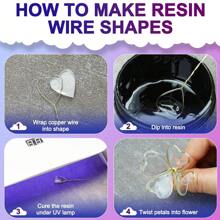 Colorful UV Dip Resin For Wire Flower Petals - 160ml /5.4oz Crystal Clear UV Resin For Art Resin And DIY Flowers Decoration - Transparent Liquid Ultraviolets Curing Transparent And Low Odor Thick Glue Hard After Instant Cure For Jewelry Making Crafts - 160ml UV DIP Resin - View 6