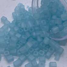 Set de 120 piezas de cuentas de vidrio en forma de cubo cuadrado, forma de bloque helado apta para hacer anillos, pulseras, regalos para amigos, y complementos diarios de joyería