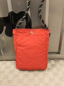 Fashionable Korean/Japanese Ins Style Fresh Minimalist Crossbody Bag, Cute Student Small Square Shoulder Bag, Mini Messenger Bag, Phone Pouch, Canvas Handbag, Holiday Phone Bag - Multicolor - View 8