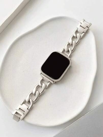 1pc Unisex Classic Metal Apple Watch Band, Compatible With Apple Watch Band 45/49/38/40/41/42/44/46mm, Compatible With Apple Watch Series Ultra/SE/10/9/8/7/6/5/4/3/2/1