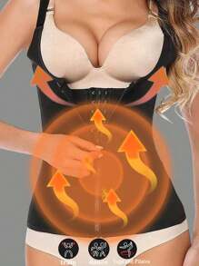 1 Piece Of, Waist Trainer Tummy Control, Walst Trainer, Corset, Women's Waist Training Belt, Waist Belt Trimmer, Sauna Waist Belt, Sports Waist Belt, Waist Belt, Waist Belt, Waist Shaping Belt, Abdominal Trainer, Sweatshirt Suitable For Daily Exercise, Shaping Clothes, Quickly Burning Fat, Wearing A Better Figure - Black - View 2