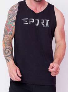 Men Tank Tops - Black - View 1