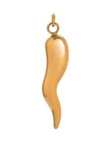 1件不锈钢时尚DIY项链，包含星星、心形、蝴蝶、钥匙、辣椒吊坠，18K镀金，防水防汗，适合派对和日常佩戴，女士礼物，情人节礼物，女士首饰 - 金色 - 查看 9