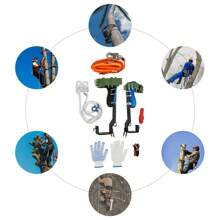 Professionelles Baumkletter-Set mit einstellbaren Fuß- & Knöchelriemen, 220 lbs (100 kg) Tragfähigkeit | Pedale 4,13x1,97 Zoll, rutschfestes Design, Sicherheitsgurt & Seil | Für Outdoor, Waldarbeit, Survival