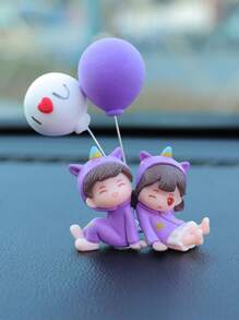 1 件/2 件汽车内饰装饰可爱情侣汽车中控台后视镜车窗边缘装饰