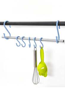 4/8 件简易安装 S 形挂钩 - 多功能塑料衣架，可挂包、毛巾等 - 轻便便携，厨房和浴室的存储解决方案