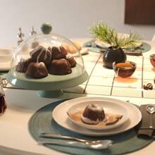 Boleira Porta Bolo Com Pé Acrílico Para Bolo Torta Queijo 25cm