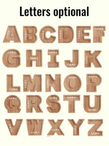 1pc Personalized Boys And Girl Piggy Bank, Custom Name Wood Gift For Kids, Neutral Baby Shower Gift, Personalized Customized Letter Bank, A~Z, Boy Nursery Decor, Money Box Back To School - Style a - View 5