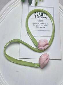 1 件郁金香图案窗帘系带，新式客厅窗帘系带，纺织窗帘系带