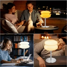 1 件简约 LED 台灯，汉堡夜灯，3 种色温，可调光，触摸控制，USB 供电，适用于客厅、卧室、家庭办公室装饰，无需电池 - 均碼 - 查看 6