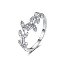 Toe Rings For Women Adjustable Toe Rings Open Cuff Toe Rings CZ Daisy Moonstone Ring Band Rings Beach Foot Jewelry - Silvery - View 5