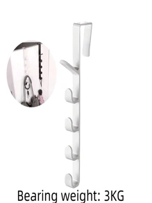 Bedroom Door Hanger, Clothes Hanging Rack, Over The Door Plastic Home Storage, Organization Hooks, Purse Holder For Bags Rails.Behind The Door Hooks No-Drill Wall Hanging Coat Rack Gods On The Door Hanging Bracket Wall Hanging Sub Strong Non-Marking Clothes Cap Coat Hooks Mother's Day,Gift For Mom,Gift For Mother