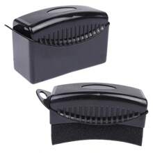 Cepillo de esponja para pulir y encerar ruedas de coche con cubierta ABS, almohadillas aplicadoras para limpiar y detallar el contorno de neumáticos - Negro - Ver 7