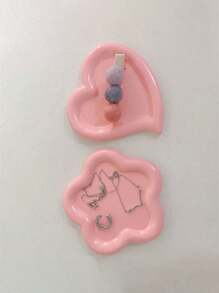 珠宝手链收纳托盘、照片摆件、摄影道具背景装饰树脂摆件、珠宝收纳板、珠宝收纳托盘、珠宝架、创意珠宝收纳配件，适用于家庭房间、客厅、办公室装饰，适合女性收纳整理器旅行必需品返校宿舍收纳秋季装饰