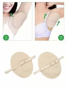 1 Pair Underarm Sweat Pads, Honeycomb Breathable Quick-Dry Washable Invisible Armpit Perspiration Absorbing Protector - Multicolor - View 1