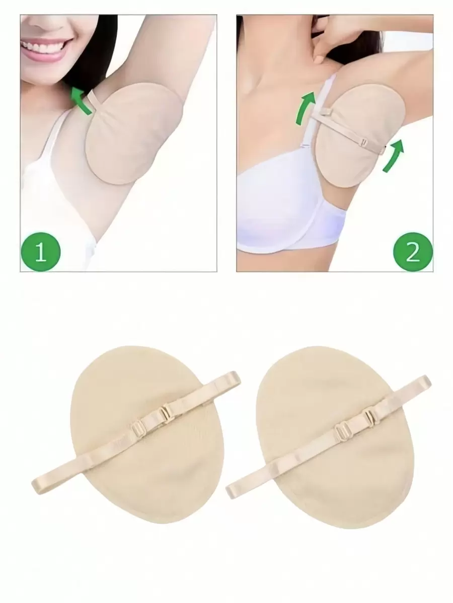 1 Pair Underarm Sweat Pads, Honeycomb Breathable Quick-Dry Washable Invisible Armpit Perspiration Absorbing Protector - Multicolor - View 1