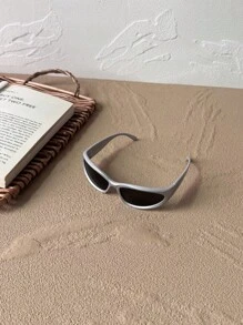 1pc Ultra-Light Children Glasses, Comfortable For Boys And Girls, Fashionable For Photos, Party, Cycling, Travel, Sports, Oval Frame Design, Lens - Multicolor - View 3