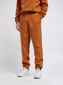 Nike Solo Swoosh Fleece Pant - Desert Ochre/White - View 1
