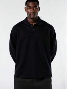 NIKE TECH FLEECE REIAGINED POLO SHIRT - Black - View 1