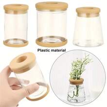 Conjunto de macetas hidroponicas con forma asimétrica, contenedor aeroponico con tapa transparente y sistema de riego para jardinería interior